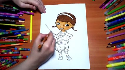 Doc McStuffins New Coloring Pages for Kids Colors Coloring colored markers felt pens penci