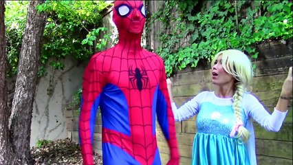 Frozen Elsa and Anna Become Mermaids in real life! Spiderman vs Maleficent and Pink spider