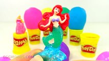 Play Doh Sparkle Ice Cream Surprise Cups Disney Princess Cinderella Snow White Belle Ariel