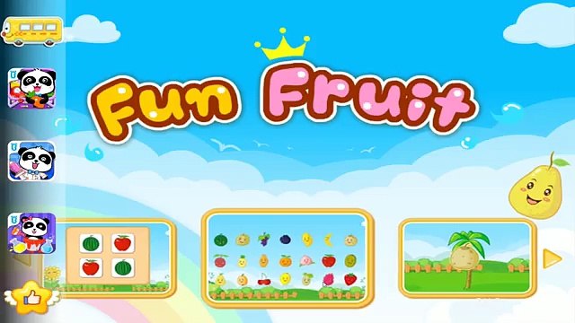 Baby Panda Learn Names of Fruits & Learn SHAPES and SIZES, LOGIC, Funny Food Game