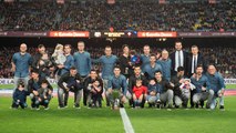 El Barça Lassa (hoquei patins) amb la Copa del Rei al Camp Nou