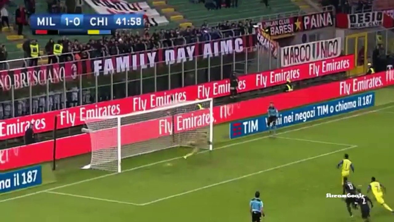اهداف مباراه ميلان 3-1 كييفو فيرونا 4-3-2017