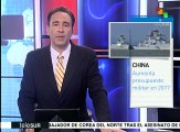 China aumentará 7% presupuesto militar en 2017