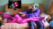 MERMAID FROZEN ELSA vs DOCTOR w/ Spiderman vs Joker POO Pregnant Pink Spidergirl Twins Sup