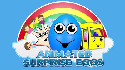 Wheels On The Bus | HALLOWEEN Family | Nursery Rhyme - Song for Children | Animated Surprise Eggs