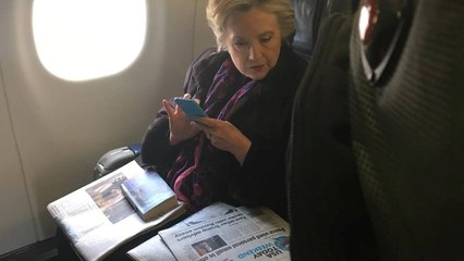 Snap of Hillary Clinton reading Pence email headline goes viral