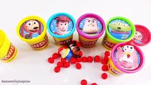 Disney Frozen Sheriff Callie Toy Story Play-Doh Surprise Eggs Tubs Dippin Dots Learn Color