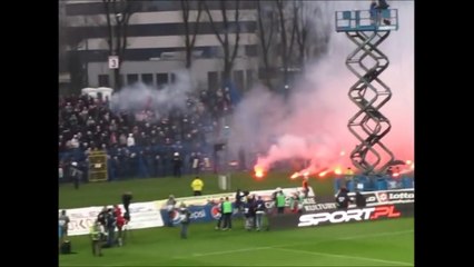 11/12 Ruch Chorzów - Górnik Zabrze Psycho Fans attacked away sector