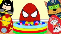 Kids Surprise Eggs 2016 Best Ball Pit Pool Paw Patrol Chase Marvel Spiderman Zuma Toys Kid