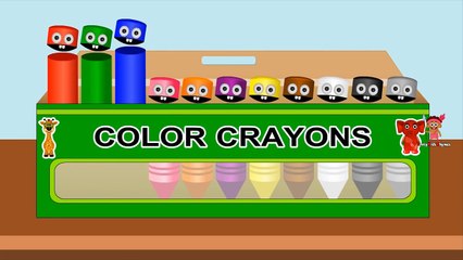 Learn Colors with Kids Games | Nerf Gun Candy Snooker Balls Color Crayons Collection Videos