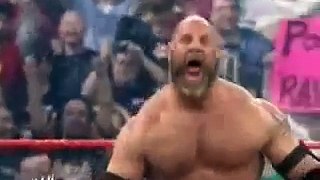 Goldberg fights with Brock Lesnar