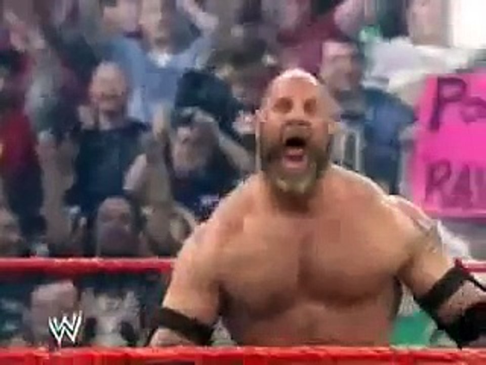 Goldberg fights with Brock Lesnar