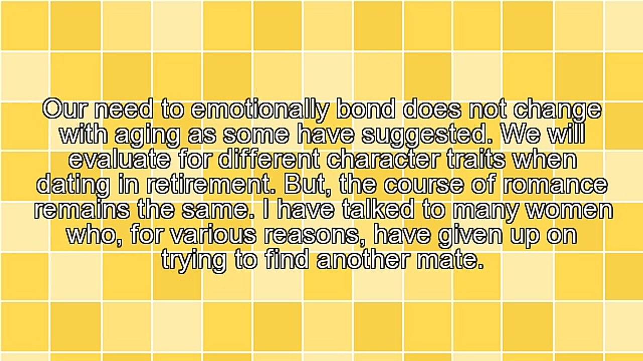 Dating in Retirement