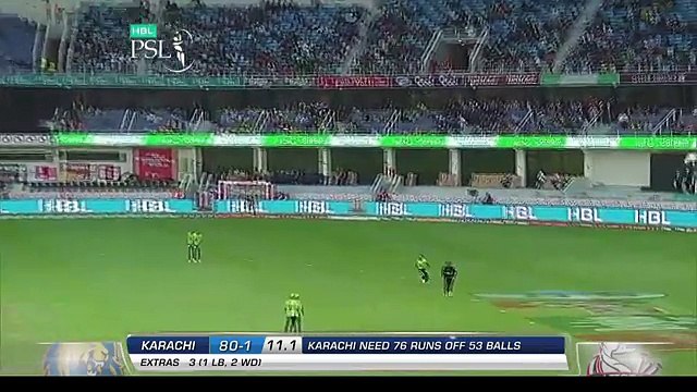 PSL 2017 Match 18- Karachi Kings vs Lahore Qalandars - Sunil Narine Bowling
