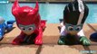 Learn Colors PJ MASKS Disney Jr. Owlette, Catboy, Gekko, Romeo Playdoh Toy Surprises / TUY