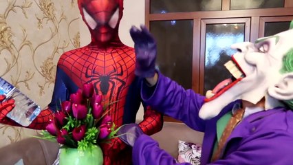 Spider Frozen Elsa Kisses Hulk Prank! w/ Snow White Rapunzel Spidergirl Joker & Anna! Toy
