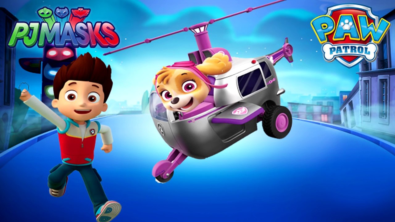 LA PATRULLA CANINA se Disfraza PJ MASKS as PAW PATROL Coloring Ryder Marshall Transform Ca