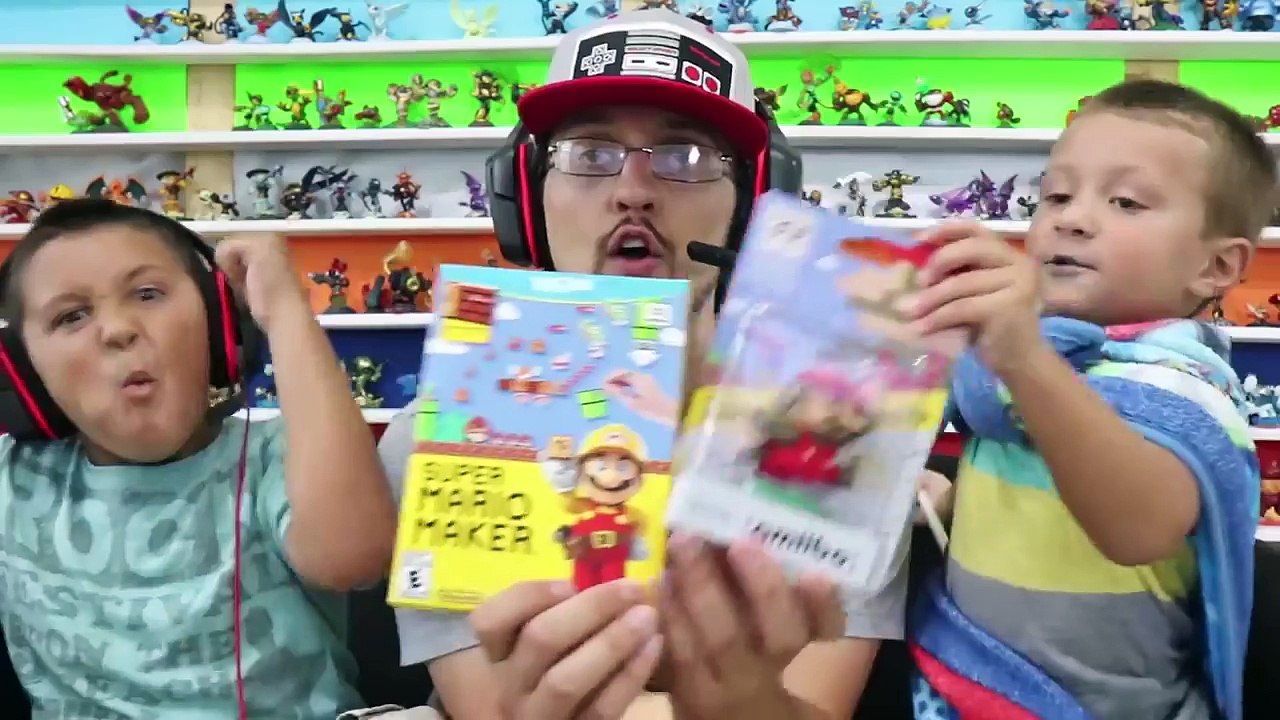 Lets Play SUPER MARIO MAKER! Derpy Mushrooms + Real Life Undo Button? w/ AMIIBO Unboxing (