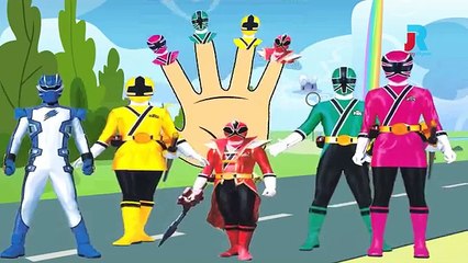 Power Rangers Cartoon Finger Family Nursery Rhyme | 3D Cartoon Animation Rhymes