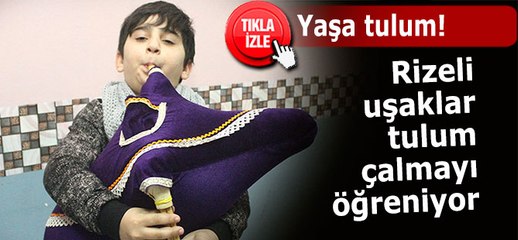 Rizeli uşaklar tulum çalmayı öğreniyor