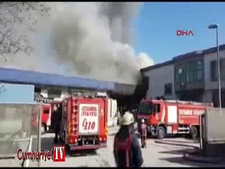 İstanbul'da boya fabrikasında yangın