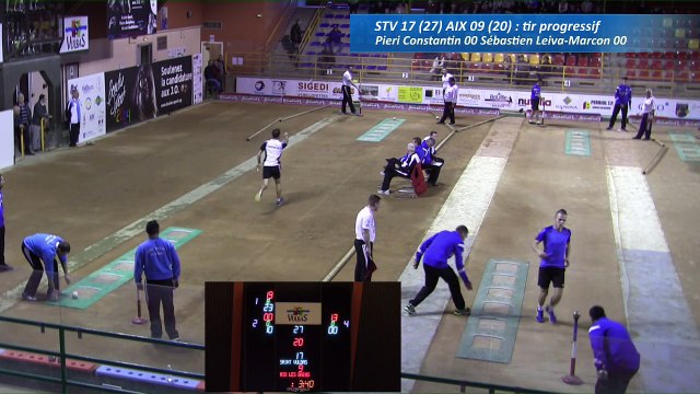 Troisieme tour, tir progressif, demi-finale retour, Saint-Vulbas contre Aix-les-Bains, Sport Boules, saison 2016/2017