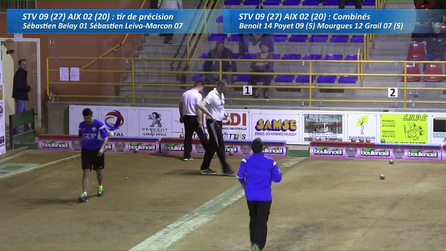 Second tour, premier tir de precision, demi-finale retour, Saint-Vulbas contre Aix-les-Bains, Sport Boules, saison 2016/2017