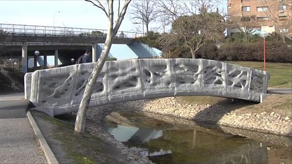 هذا الصباح-جسر مشاة بإسبانيا بتقنية الطباعة المجسِّمة