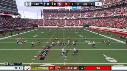 TD Hogan vs San Francisco Madden NFL 17
