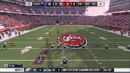 TD Hogan vs San Francisco Madden NFL 17