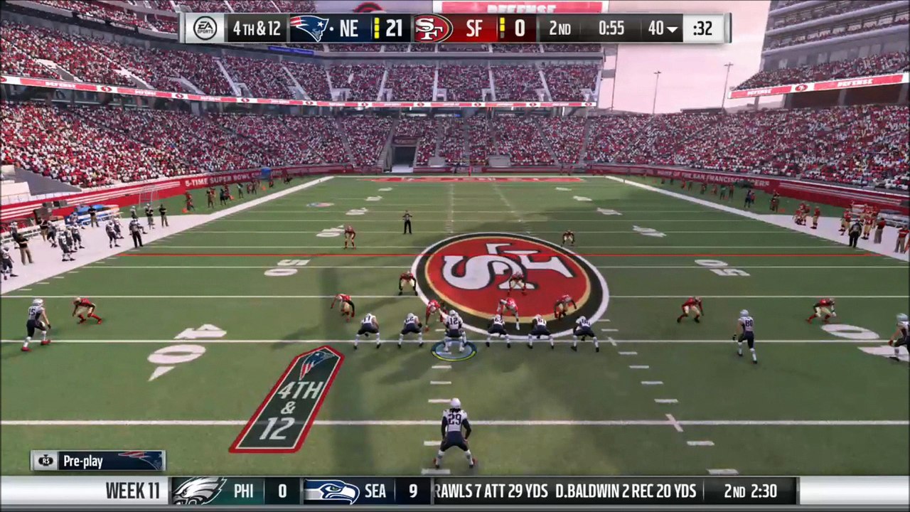 TD Hogan vs San Francisco Madden NFL 17