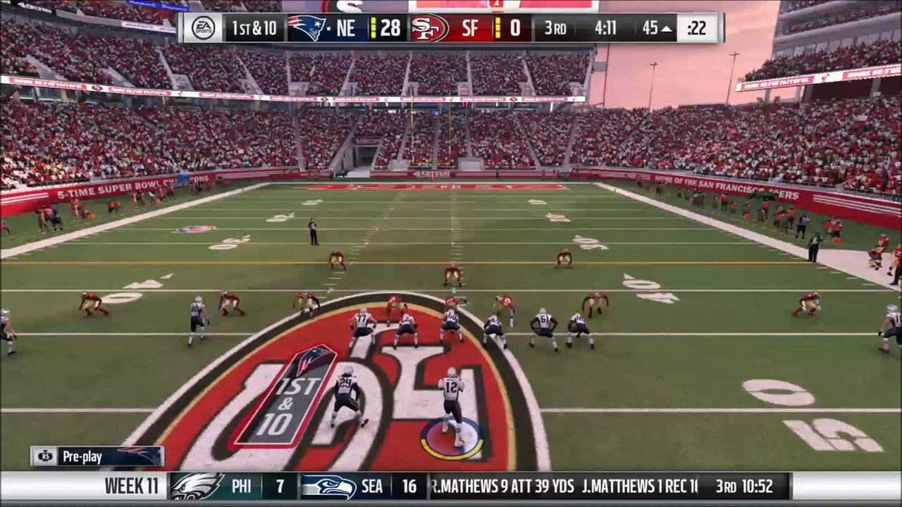 TD Hogan vs San Francisco Madden NFL 17