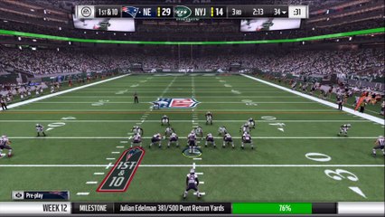 TD Blount vs NY Jets Madden NFL 17