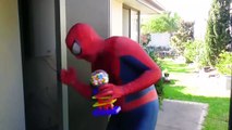 Spidergirl Pranks Spiderman! Bubble Gum Poo Toilet Prank! Bad Baby Joker S