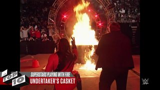 Superstars playing with fire - WWE Top 10