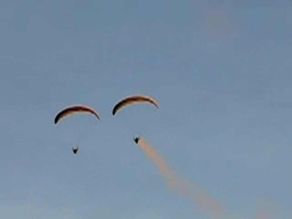 Saut en parapente d'hélico