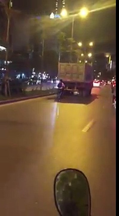 Dangerous motorcycle & truck