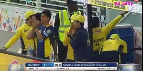 Peshawar Zalmi vs Karachi Kings Last Over And Wining Moments
