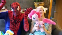 Frozen Elsa & MY LITTLE PONY! W/ Spiderman, Pink Spidergirl, Joker, Spiderbaby, Catwoman &