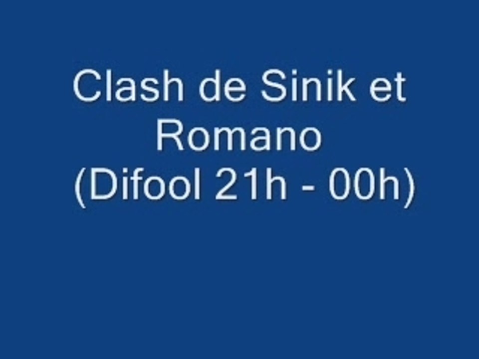 Clash entre Sinik et Romano