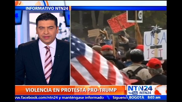 Detractores y seguidores de Donald Trump tuvieron un fuerte choque en California que terminó en pelea