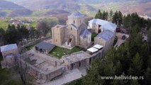 Manastir Djurdjevi stupovi snimak iz vazduha