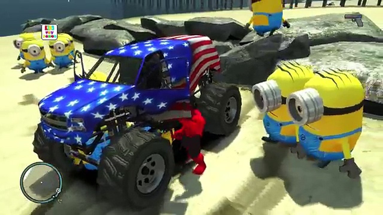 Minions & Spiderman Nursery Rhymes Lightning McQueen Cars (Songs for Children with Action)