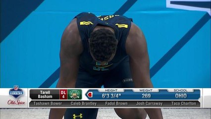 Tarell Basham runs an unofficial 4.70 40-yard dash