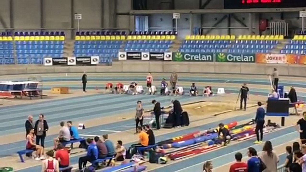 Athlétisme - Championnats de Belgique indoor à Gand - Finale  du 60 m juniors.