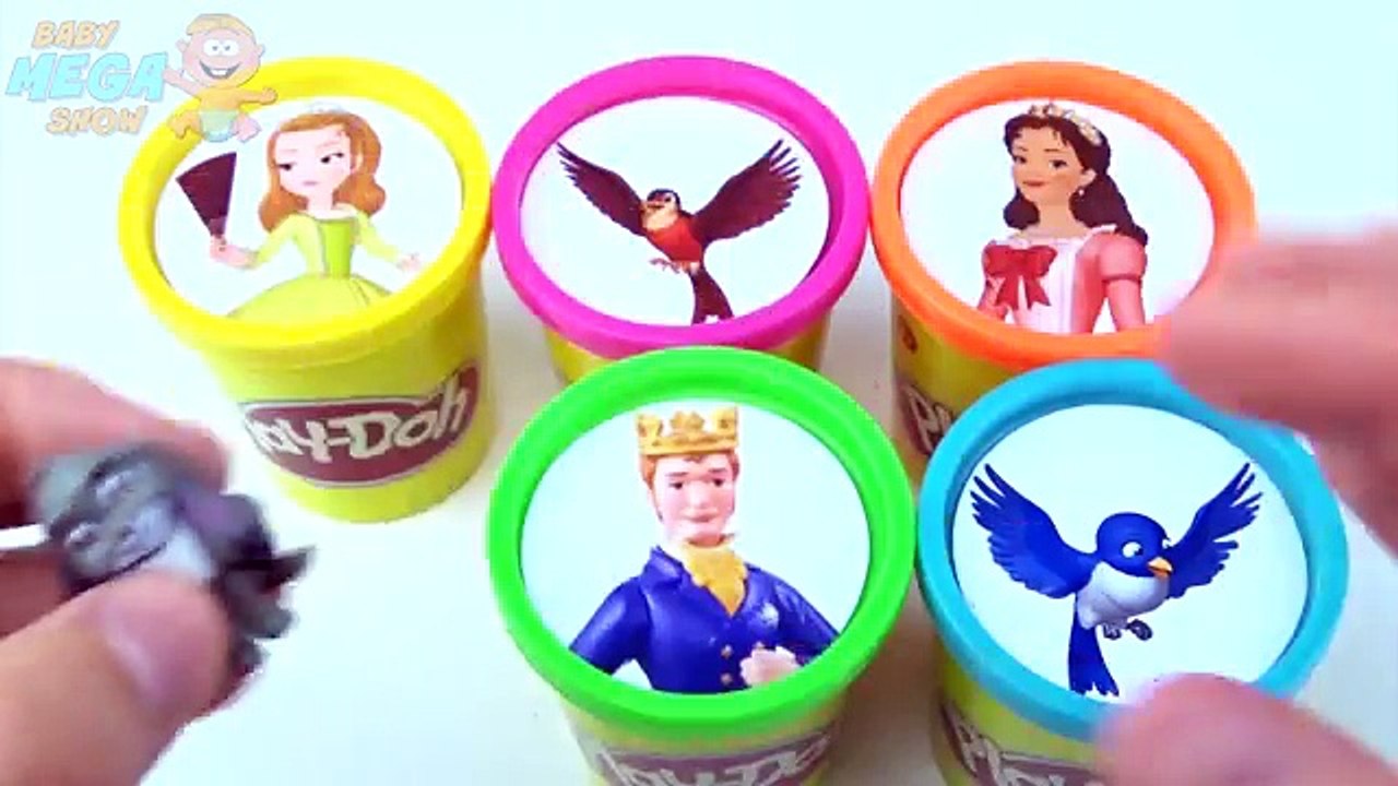 Сups Surprise Toys Sofia the First Collection Learn Colors Rainbow Play Doh Clay Dippin Do