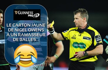 TOP 12 - Quand Nigel OWENS donne un carton jaune à un ramasseur de balles...
