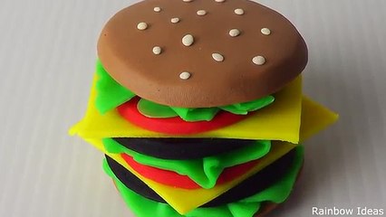 Play Doh Hamburguesa Doble Con Queso Fáciles De Hacer Plastilina Hamburguesa