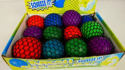 Learn Colors with Squishy Mesh Balls for Kids! Learning Video Compilation for Children