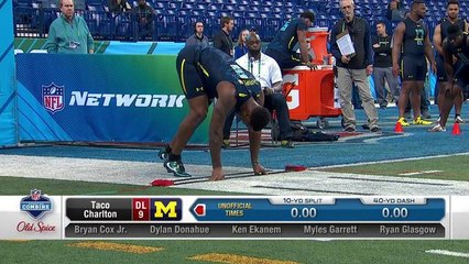 Taco Charlton runs an unofficial 4.92 40-yard dash